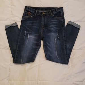 Girls/Juniors XL Five Pocket Stretch Jeans.  33.5" waist